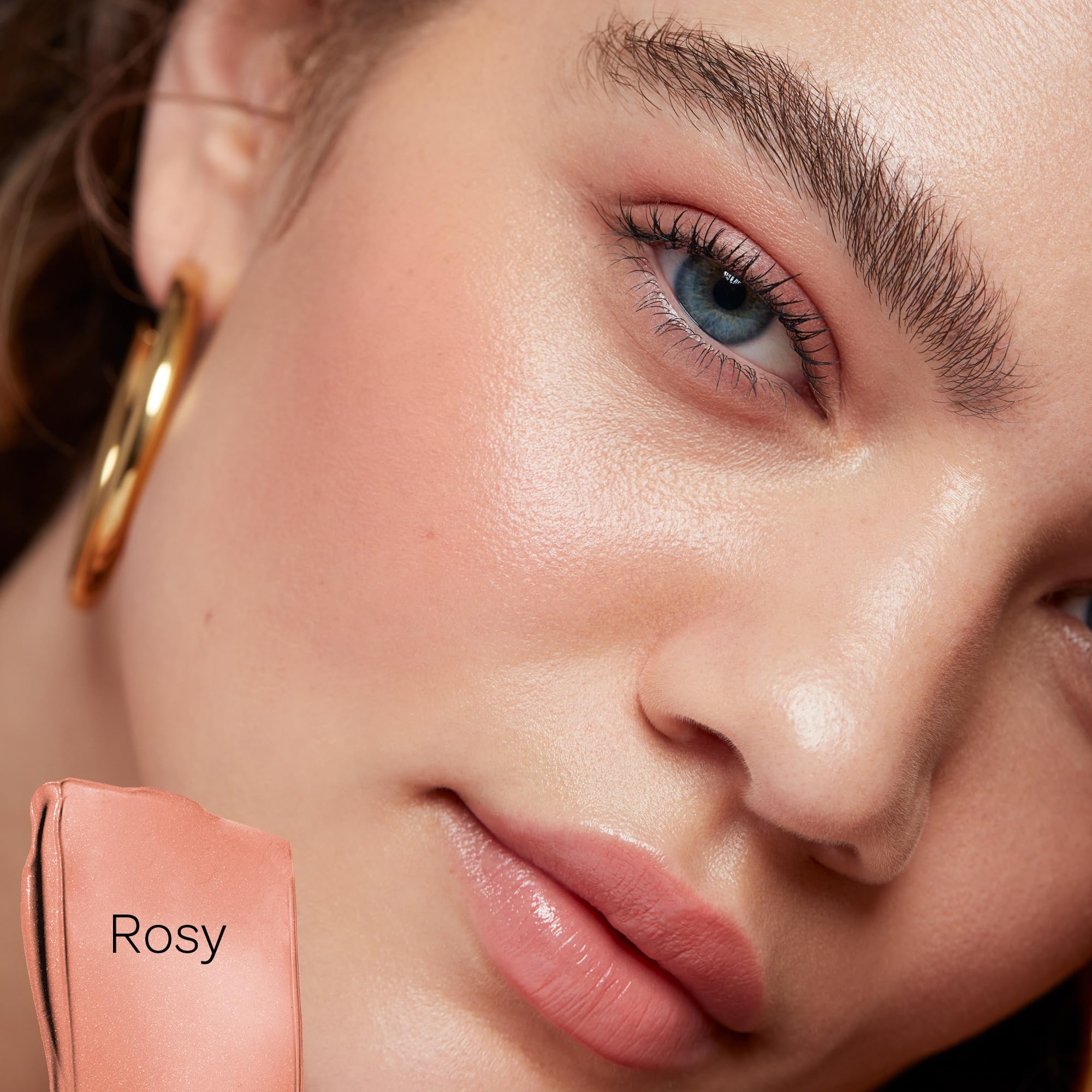 Saie Cheek Flush Duo - Dew Liquid Blush (.40 oz, Rosy), SuperSuede Baked Powder Blush (.01 oz, Mia) - Layerable, Skin-Nourishing Blushes for a Seamless Radiant Finish - Image 4